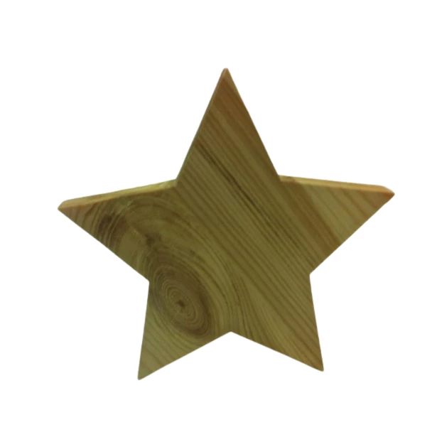 Gwiazdka wykonana z drewna o grubości 2 cm.,  wys. 17,5 cm