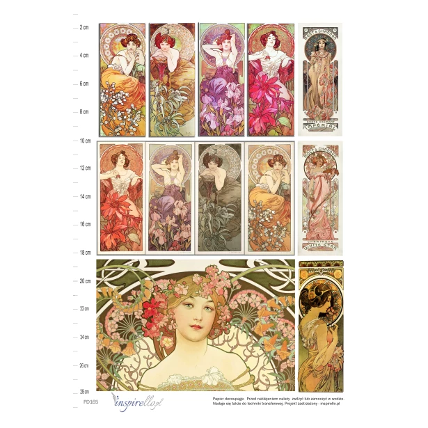 Papier decoupage: Alphonse Mucha