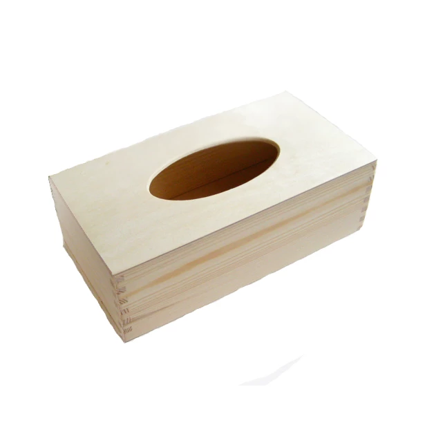 Drewniany chustecznik prostokątny - 25,7x13,2x8,4cm