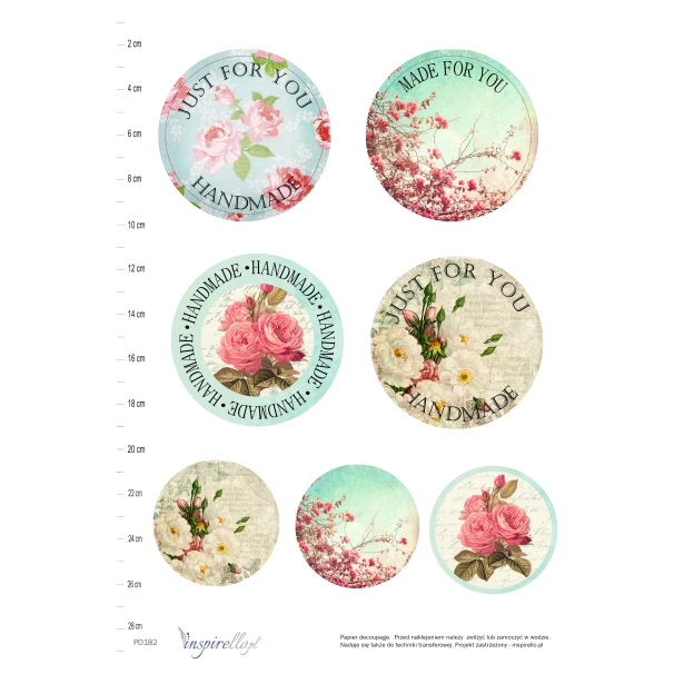 Papier decoupage: etykiety  - made for you, handmade