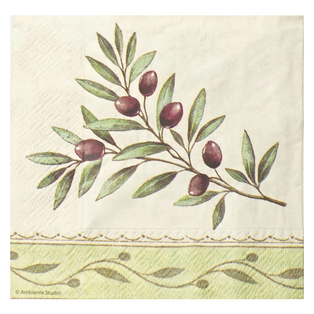 Serwetka - z oliwkami, oliwki