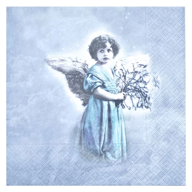 Serwetka - świąteczny aniołek vintage