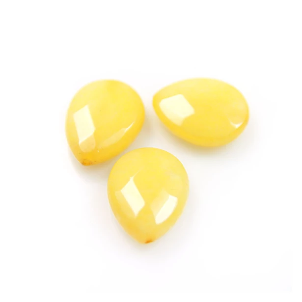 Jadeit fasetowany barwiony żółty - 1 szt