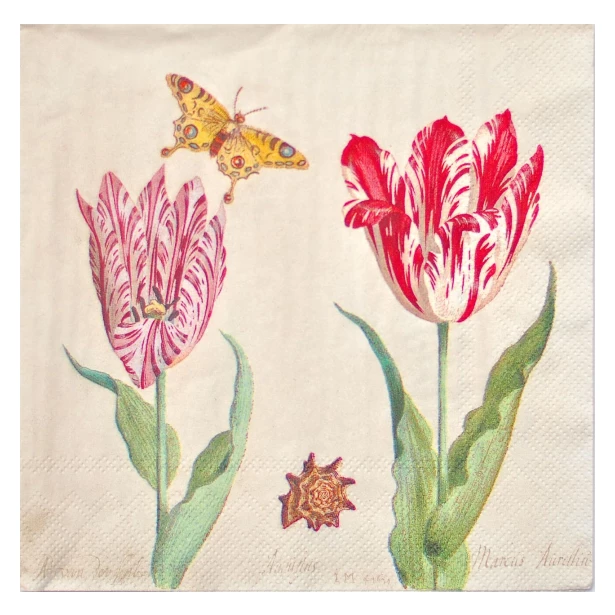 Serwetka - tulipan vintage