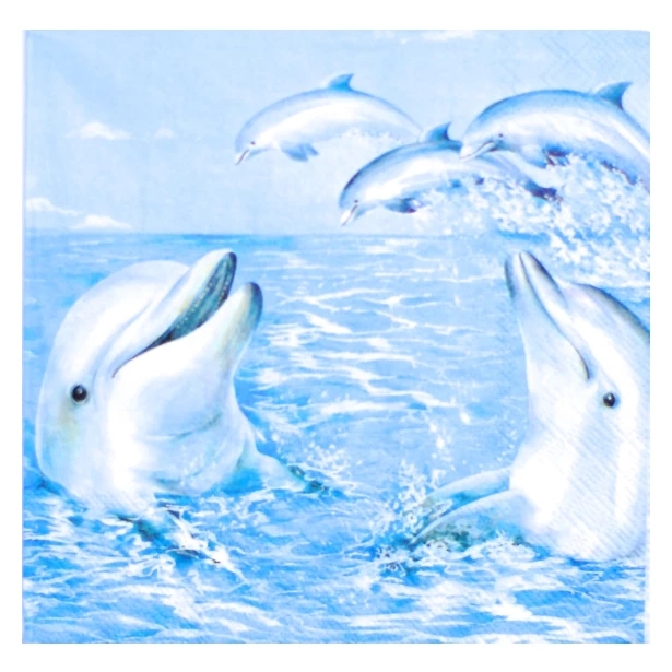 Serwetka - delfiny