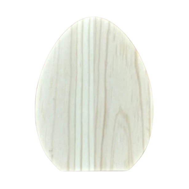 Jajko stojące wielkanocne z drewna o grubości 2 cm wys 15,5 cm