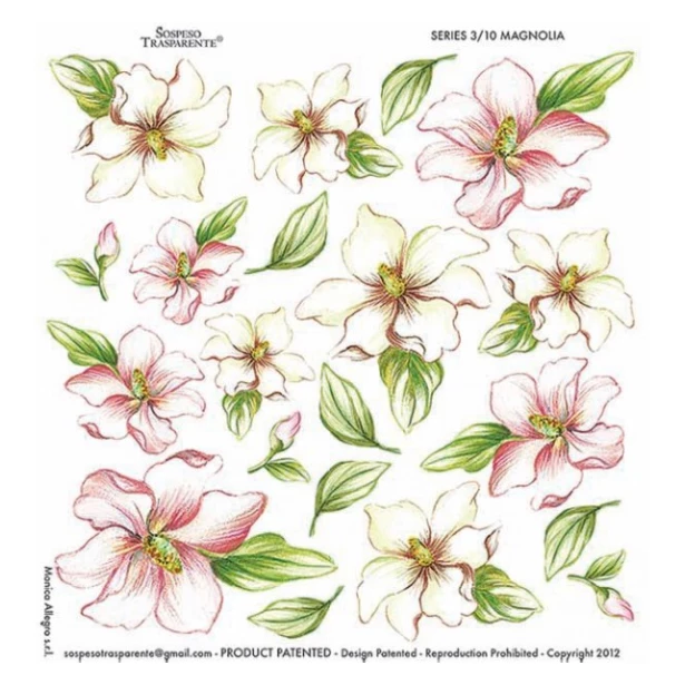 Sospeso - folia z nadrukiem - magnolia