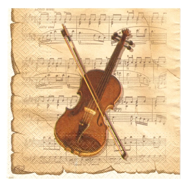 Serwetka - instrumenty muzyczne - skrzypce