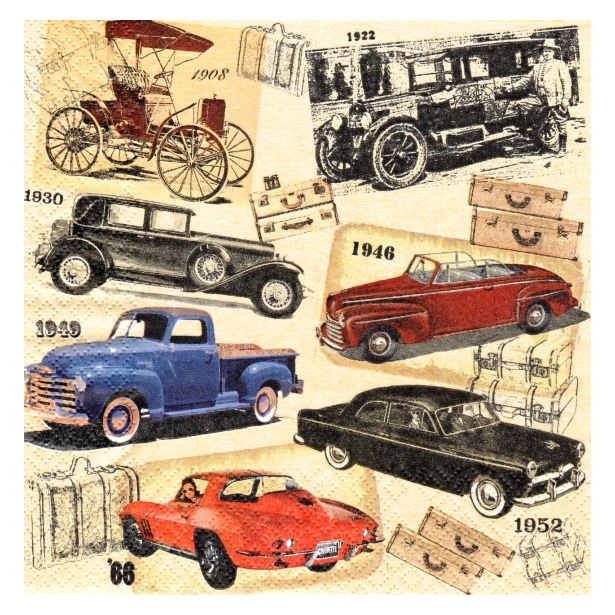 Serwetka - stare samochody