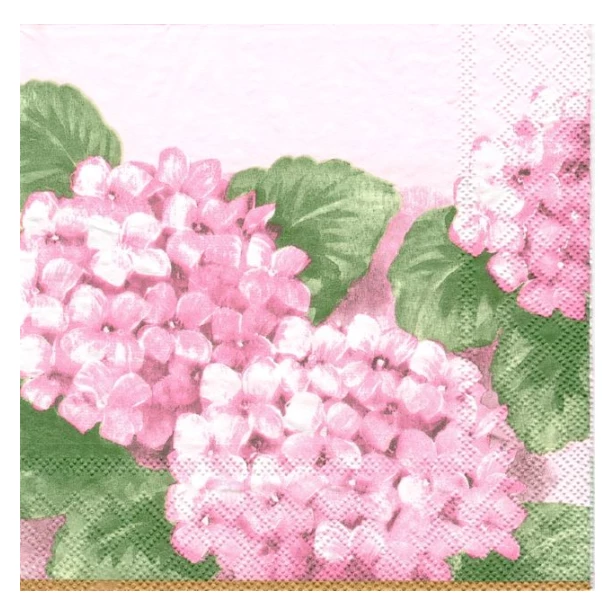 Serwetka  -  hortensja różowa