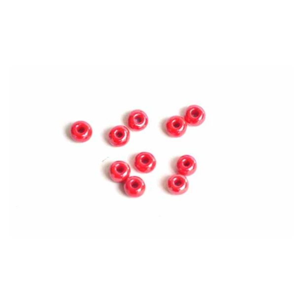 Koraliki  czerwone 8 mm  10 sztuk