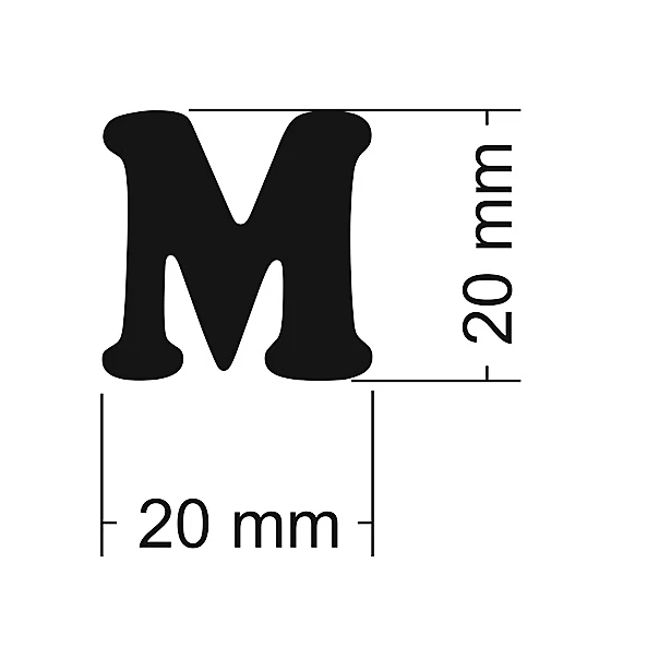 Literka do napisów M 20x20 mm