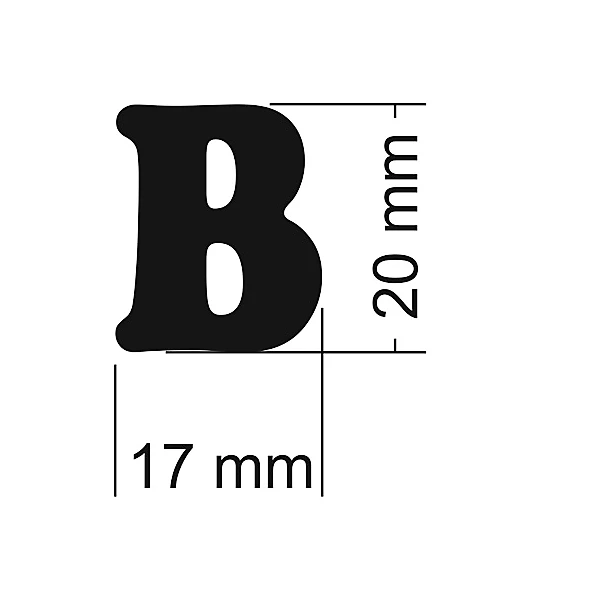 Literka do napisów B 20X17 mm