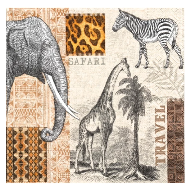 Serwetka - afryka, safari