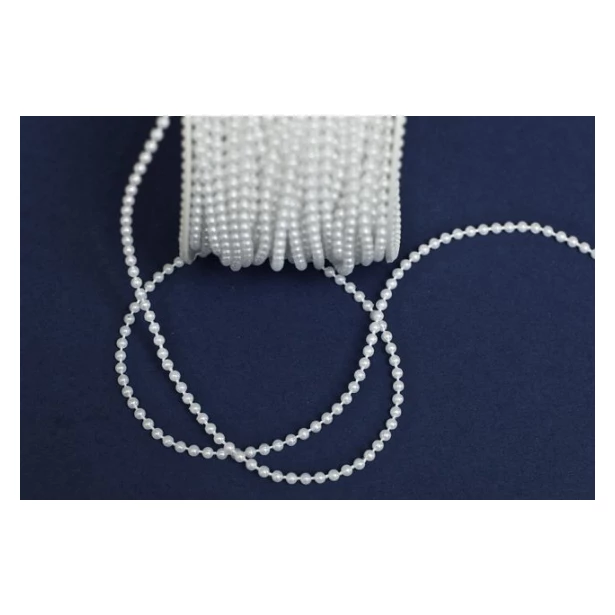 Łańcuszek plastikowy sznur pereł  1 metr