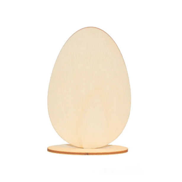 Jajko ze sklejki na podstawce 9cm