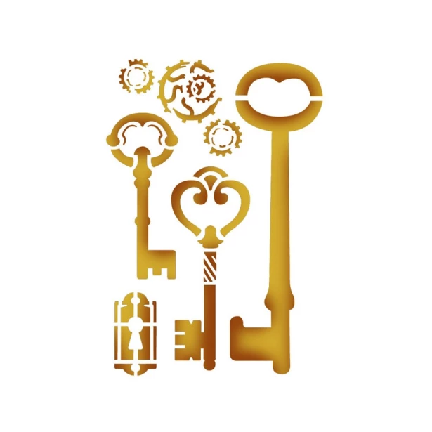 SZABLON 15x20 cm klucze