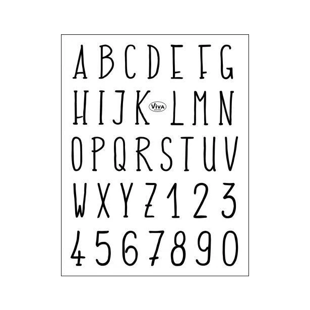 Stemple silikonowe Viva Decor - alfabet, cyferki