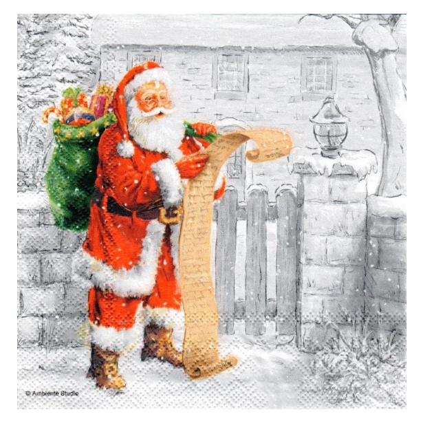 Serwetka mała -  Święty Mikołaj