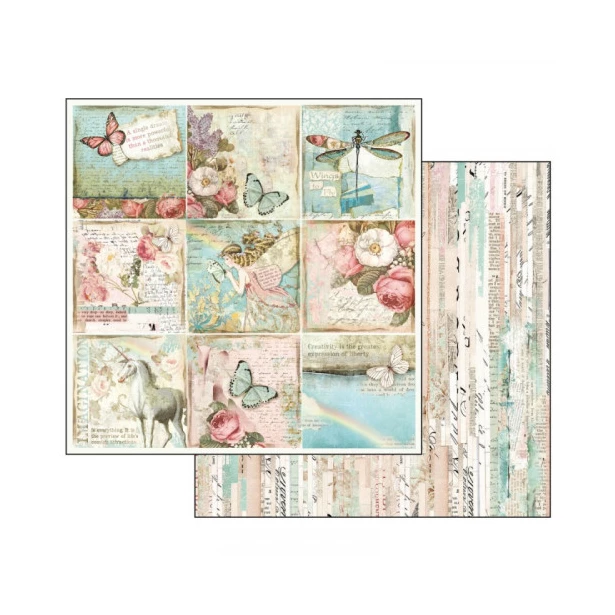 Bloczek papierów do scrapbookingu - 10 arkuszy  30x30 cm WONDERLAND