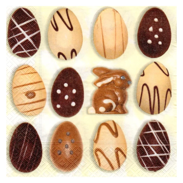 Serwetka - wielkanocne czekoladki