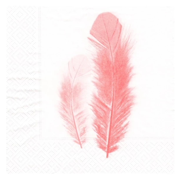 Serwetka - czerwone pióra
