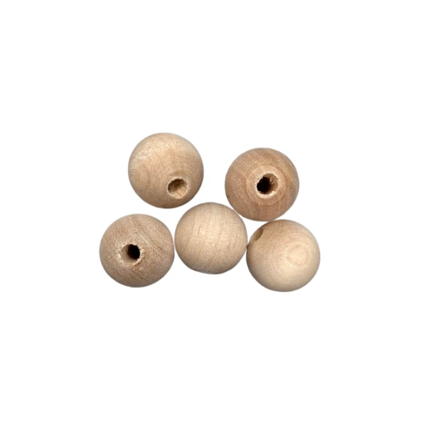 Koraliki drewniane 20 mm - 5 sztuk