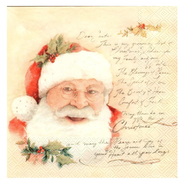 Serwetka - list do Świętego Mikołaja