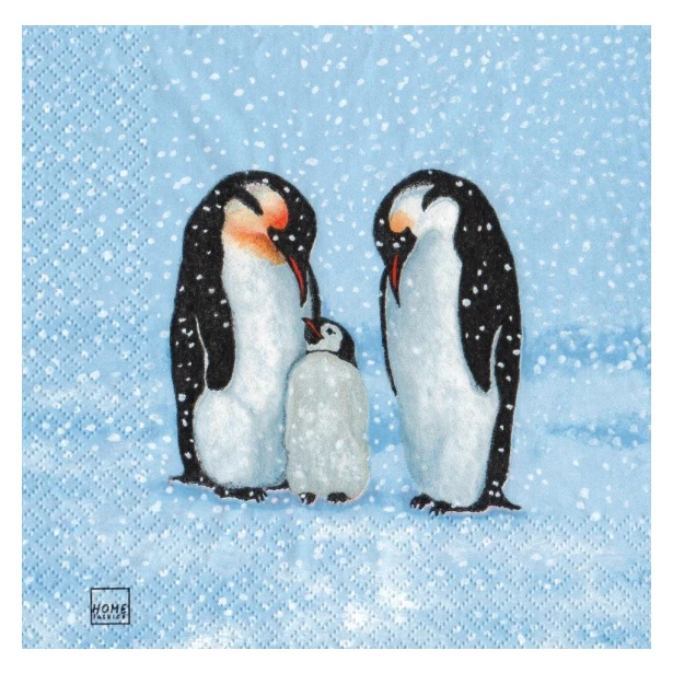 Serwetka - Rodzina Pingwinów
