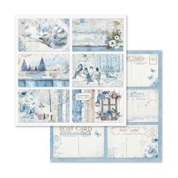 Bloczek papierów do scrapbookingu - 10 arkuszy  30x30 cm BLUE LAND