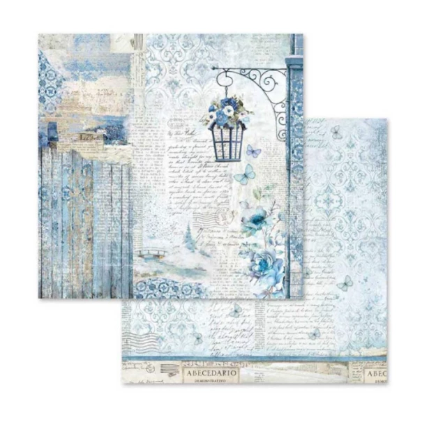 Bloczek papierów do scrapbookingu - 10 arkuszy  30x30 cm BLUE LAND