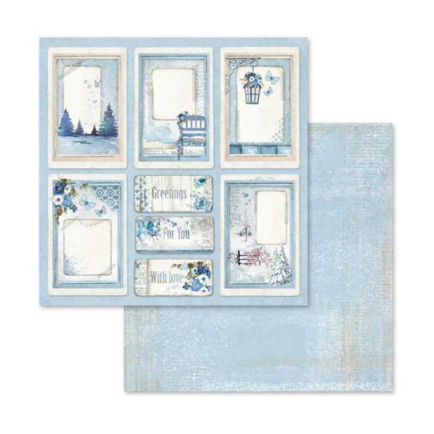 Bloczek papierów do scrapbookingu - 10 arkuszy  30x30 cm BLUE LAND