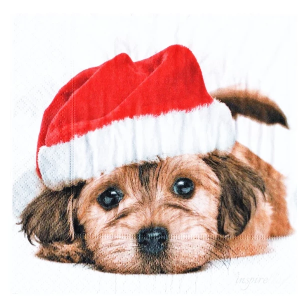 Serwetka - Świąteczny piesek