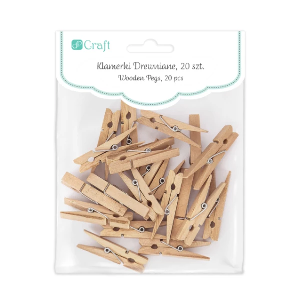 Klamerki drewniane 4,8cm - 20 sztuk