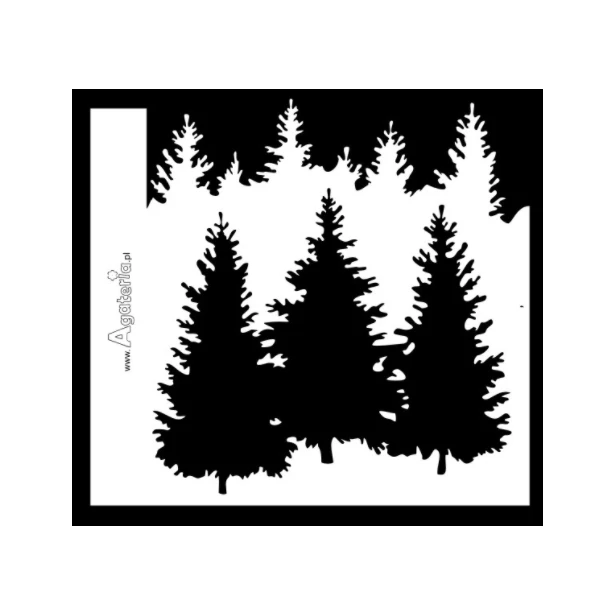 Szablon 3D do past strukturalnych 15,5x14cm CHOINKI