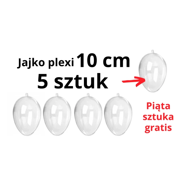Jajko PLEXI składane - 10 cm - 5 sztuk