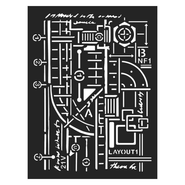 Szablon MIXED MEDIA 15x20cm LAYOUT