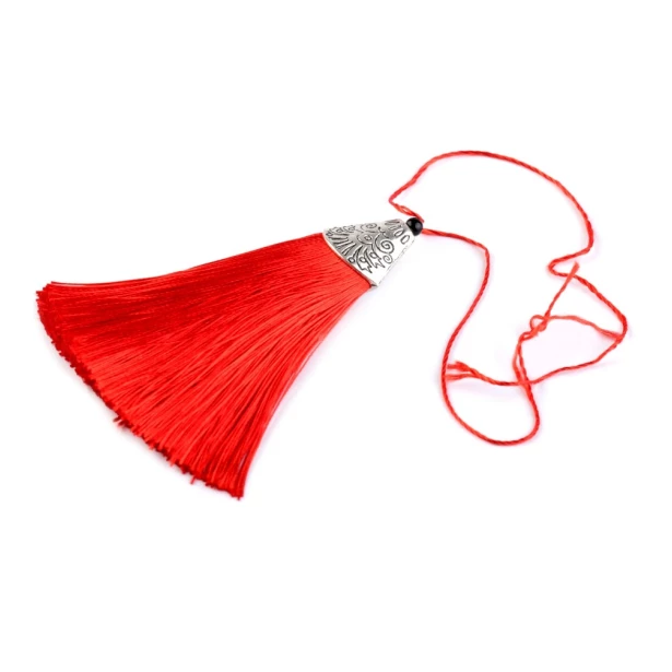 Chwost dekoracyjny 8 cm CZERWONY