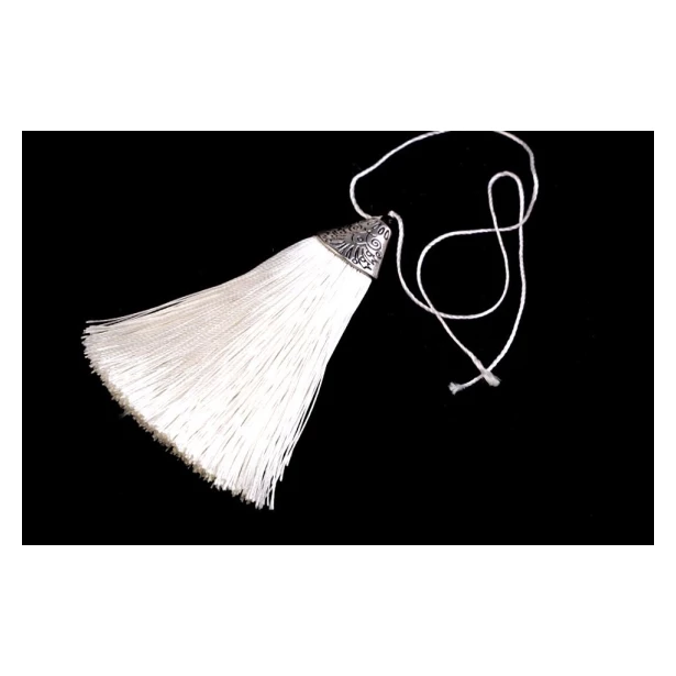 Chwost dekoracyjny 8 cm BIAŁY