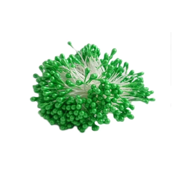 Pręciki perłowe zielone 100 sztuk