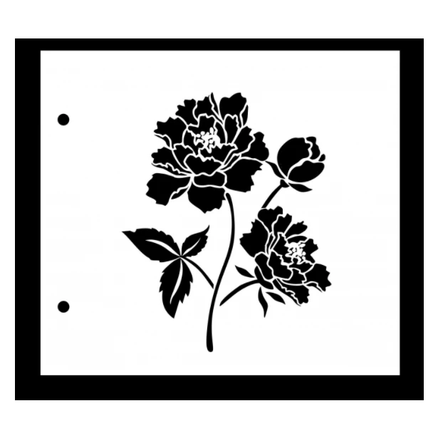 Szablon 3D do past strukturalnych 15,5x14cm PEONIA