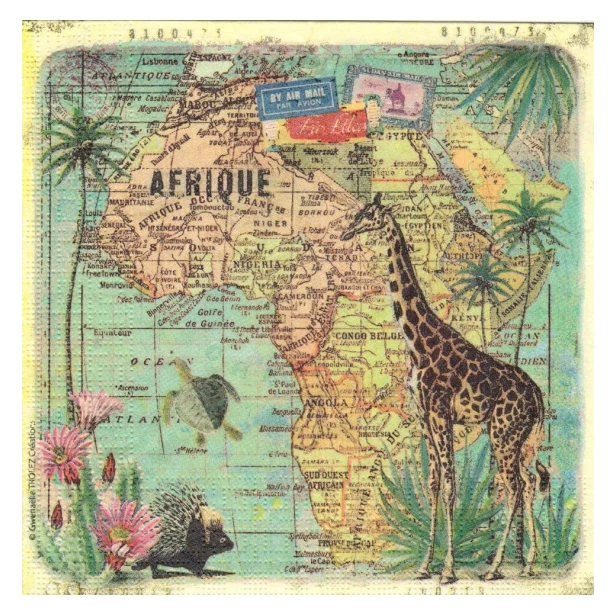 Serwetka - Afryka, mapa