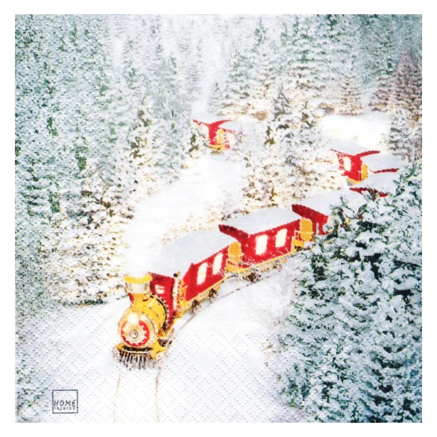 Serwetka - Zimowy pociąg