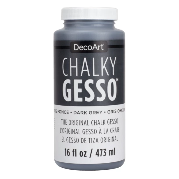 DecoArt-Chalky Gesso Dark Grey 473 ml