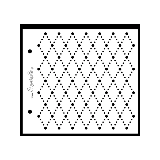 Szablon 3D do past strukturalnych 15,5x14cm KROPKI, ROMBY