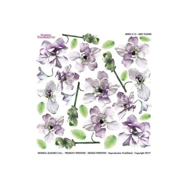 Sospeso - folia z nadrukiem - GREY FLOWER