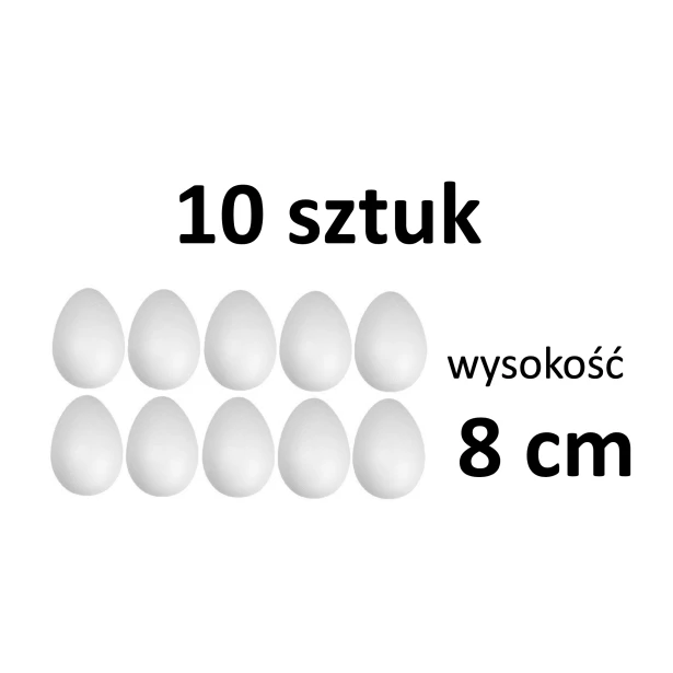 Jajko styropianowe włoskie 8 cm - 10 sztuk