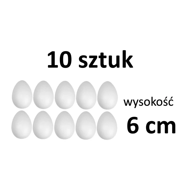 Jajko styropianowe włoskie 6 cm - 10 sztuk