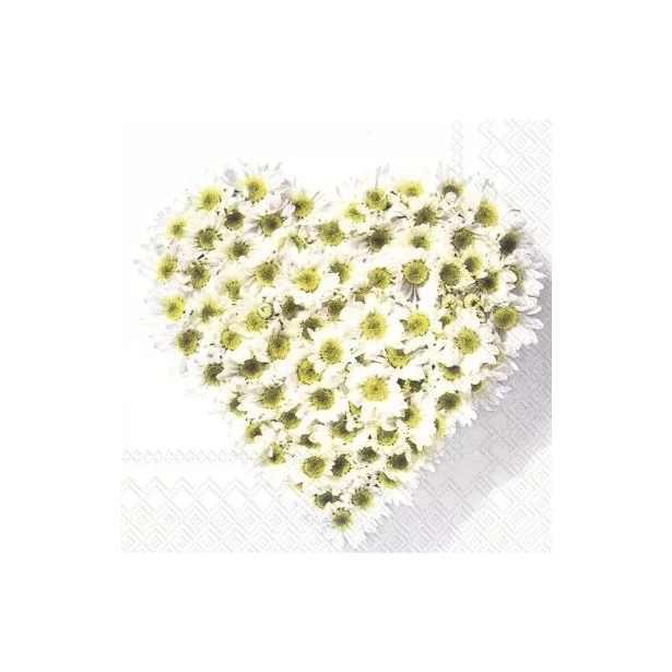 Serwetka - Serce z kwiatów