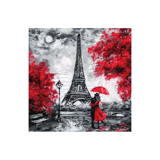 Serwetka -  Czerwony Paryż